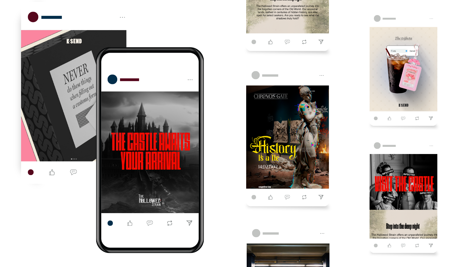 Grey Minimal Social Media Post Mockup Online Portfolio